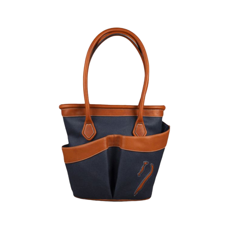 Antarès Sellier - Sac de pansage Deauville marron/ bleu