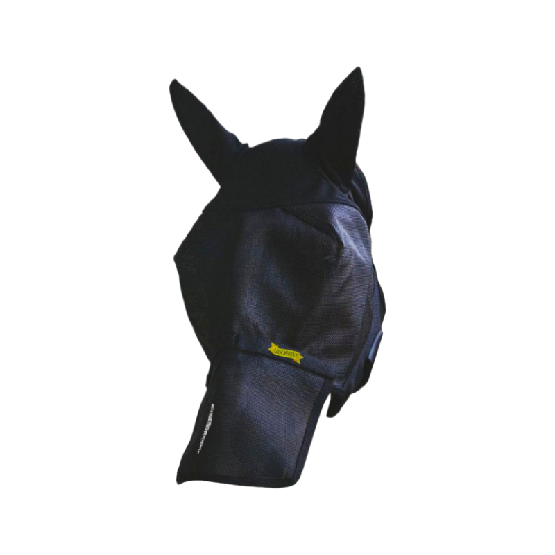 Absorbine - Masque anti-mouches avec nez amovible avec oreilles UltraShield FkyMask noir