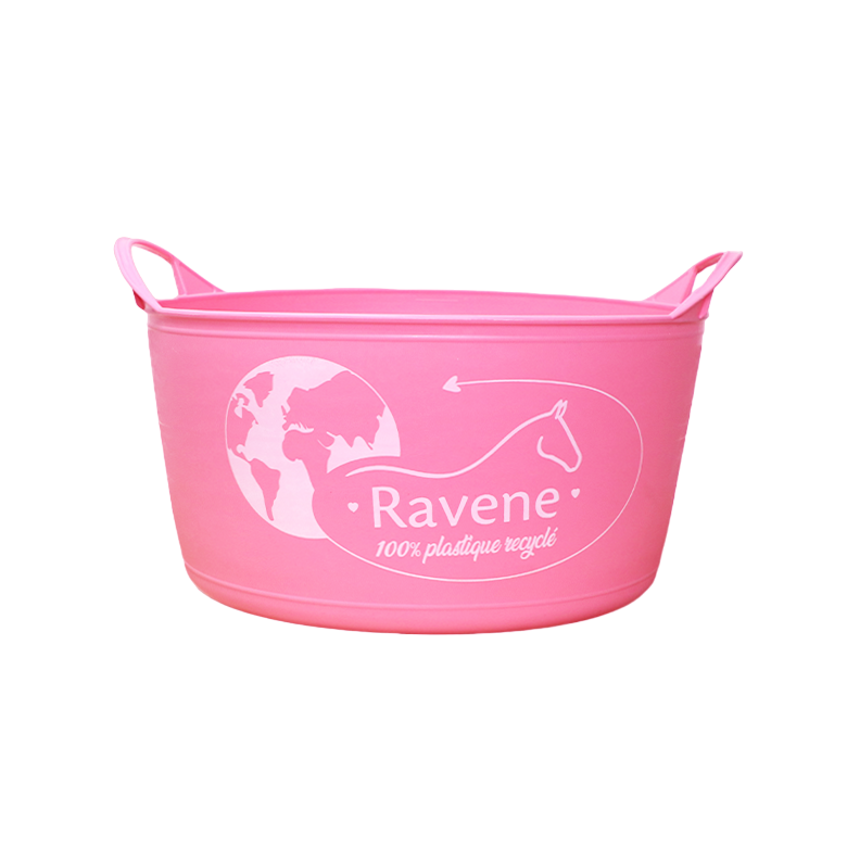 Ravene - Seau rose avec anse 15 L