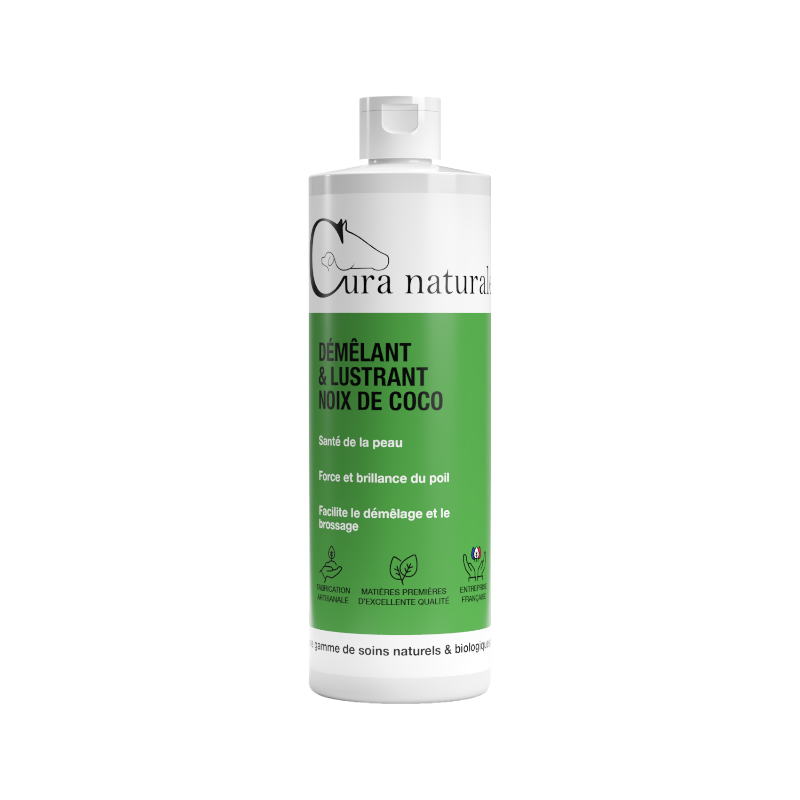 Cura Naturale - Recharge démêlant et lustrant pour chevaux noix de coco