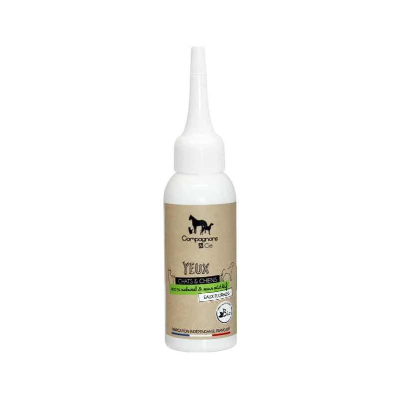 Compagnons & Cie - Soin nettoyant et purifiant yeux aux eaux florales chiens