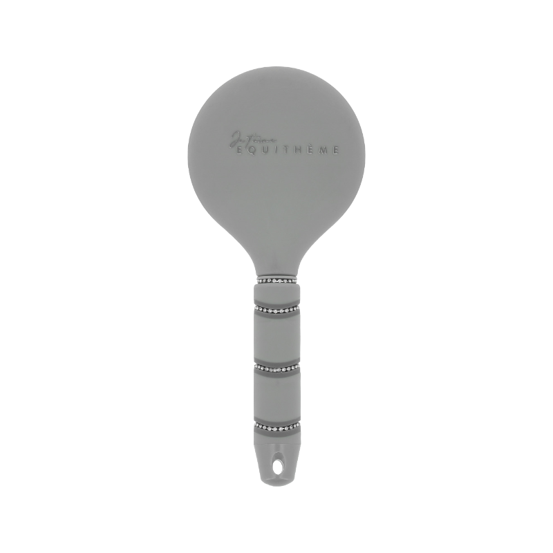 Equithème - Brosse à crins Je T'aime strass gris