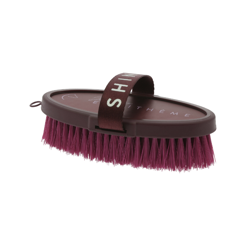 Equithème - Brosse douce Je T'aime bordeaux