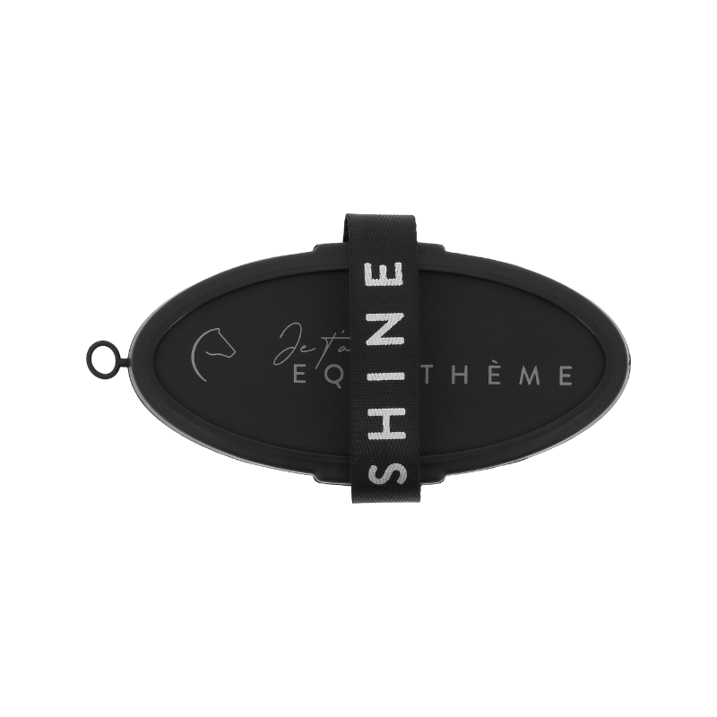 Equithème - Brosse douce Je T'aime noir