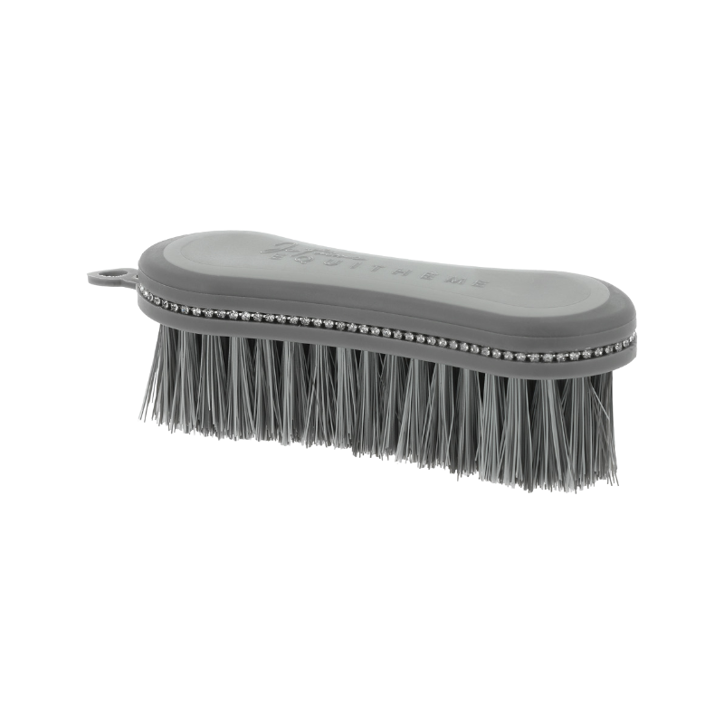 Equithème - Brosse de tete Je T'aime strass gris