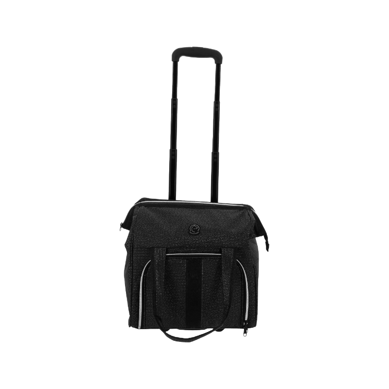 Equithème - Sac de pansage à roulette noir