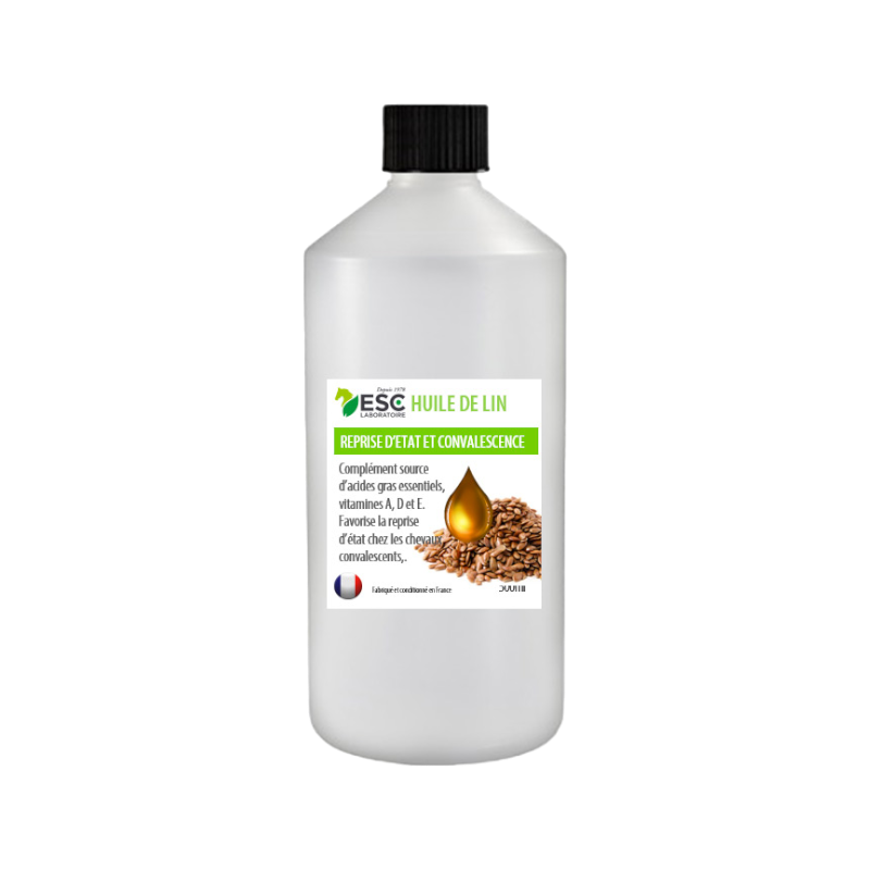ESC Laboratoire - Complément alimentaire reprise d'état et brillance du poil huile de Lin