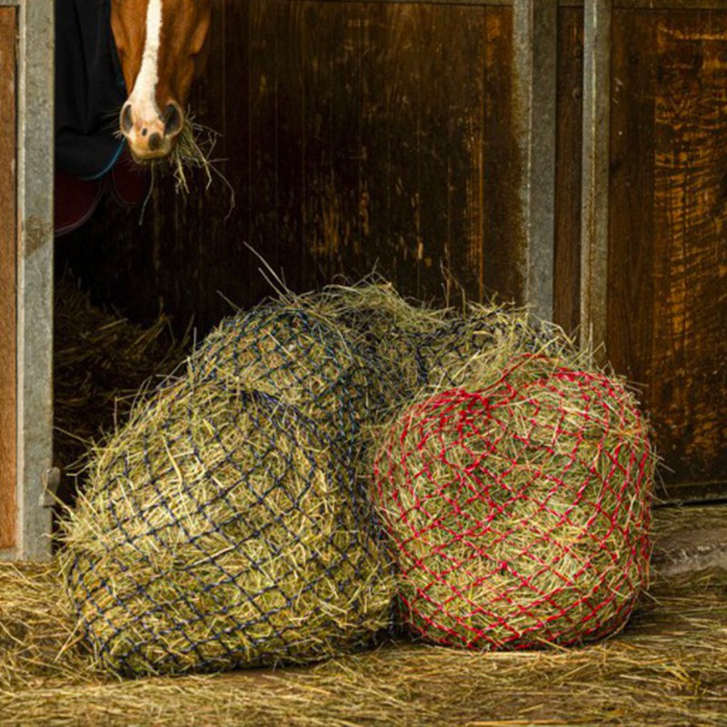 Hippotonic - Filet à foin zari rouge et argent