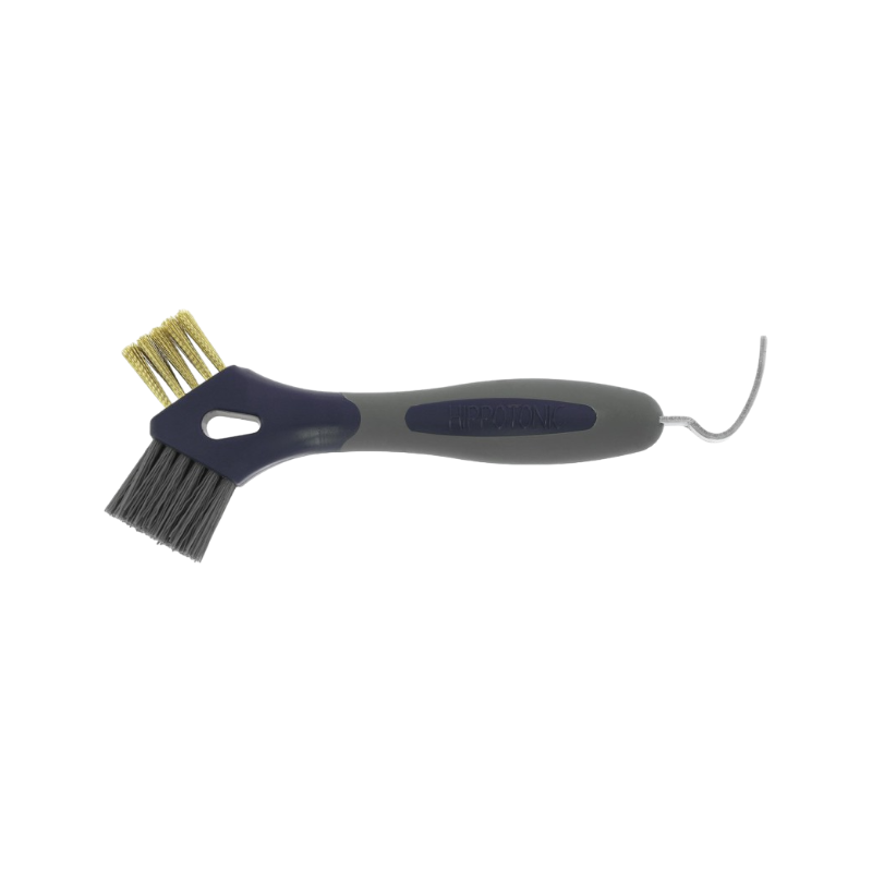 Hippotonic - Cure pied brosse métal 3 en 1 marine