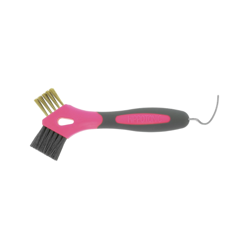 Hippotonic - Cure pied brosse métal 3 en 1 rose