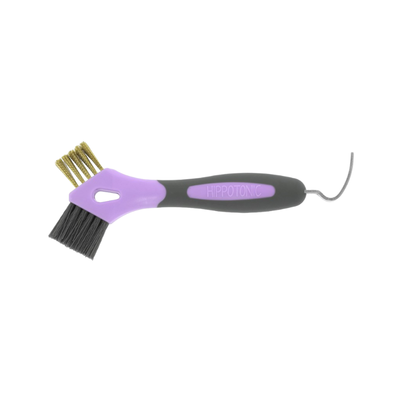 Hippotonic - Cure pied brosse métal 3 en 1 violet