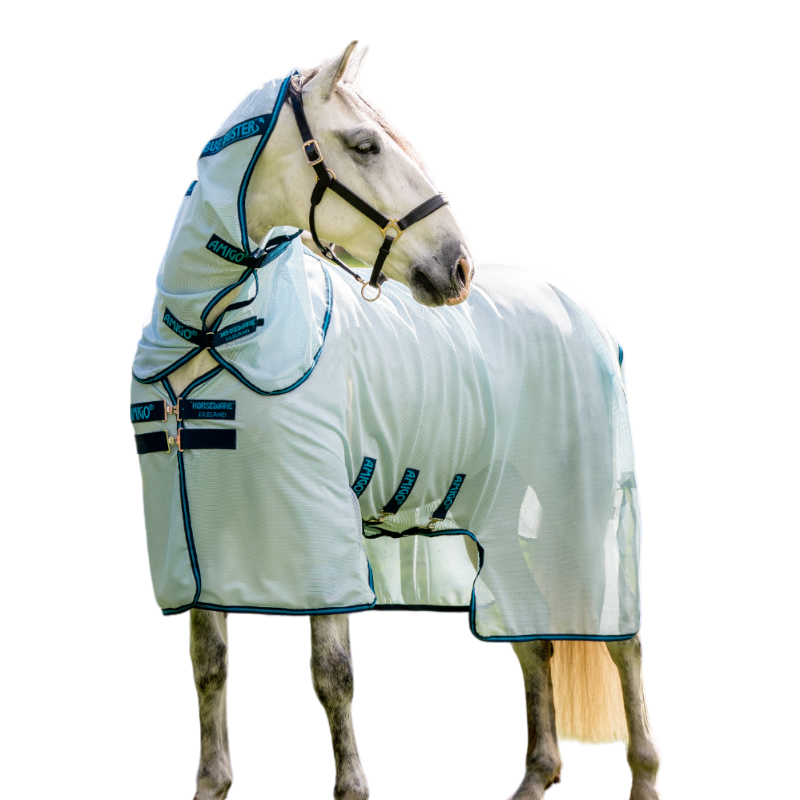Horseware - Chemise anti-mouches Amigo Bug Buster azure blue/ marine/ bleu éléctrique
