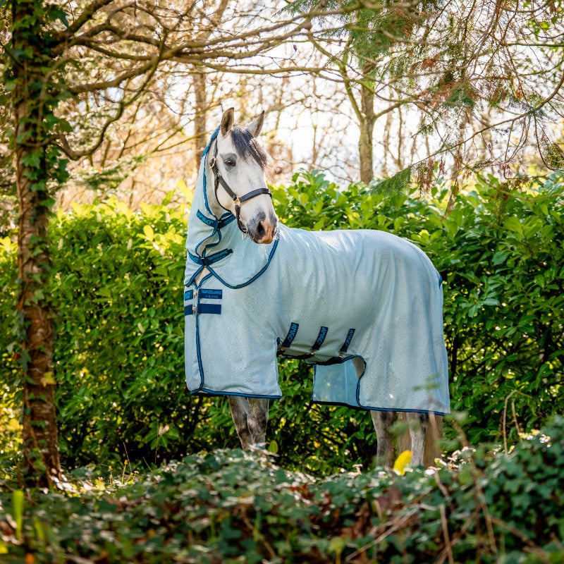 Horseware - Chemise anti-mouches Amigo Bug Buster azure blue/ marine/ bleu éléctrique