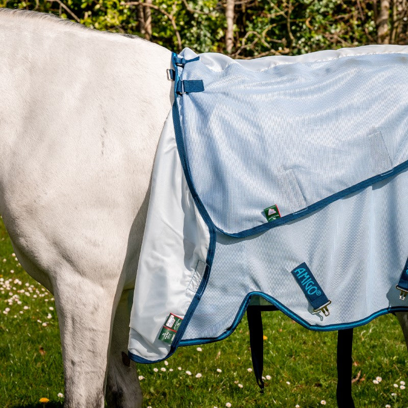 Horseware - Chemise anti-mouches Amigo Bug Rug azur blue/ marine/ bleu éléctrique