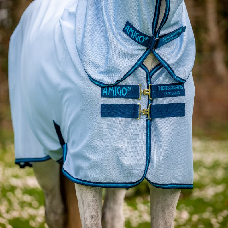 Horseware - Chemise anti-mouches Amigo Bug Rug azur blue/ marine/ bleu éléctrique