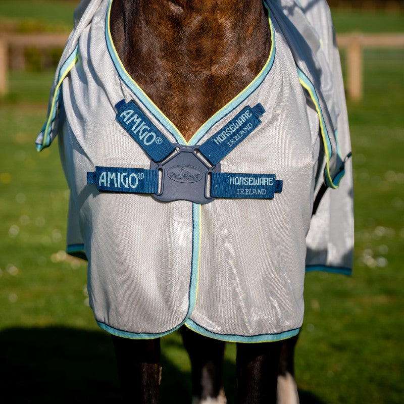 Horseware - Chemise anti-mouches Amigo XL Bug lunar rock/ marine/ haze