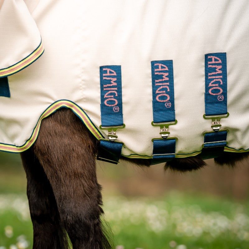 Horseware - Chemise anti-mouches Amigo petite Ripstop Hoody chalk/ marine/ rose