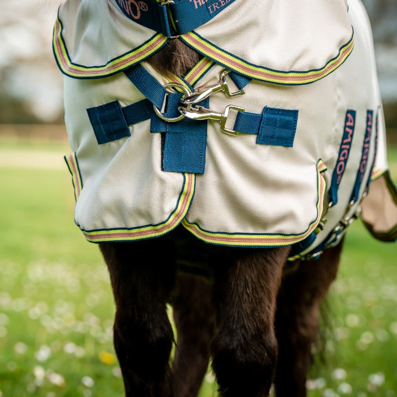 Horseware - Chemise anti-mouches Amigo petite Ripstop Hoody chalk/ marine/ rose