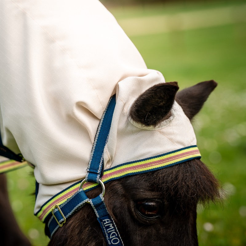 Horseware - Chemise anti-mouches Amigo petite Ripstop Hoody chalk/ marine/ rose