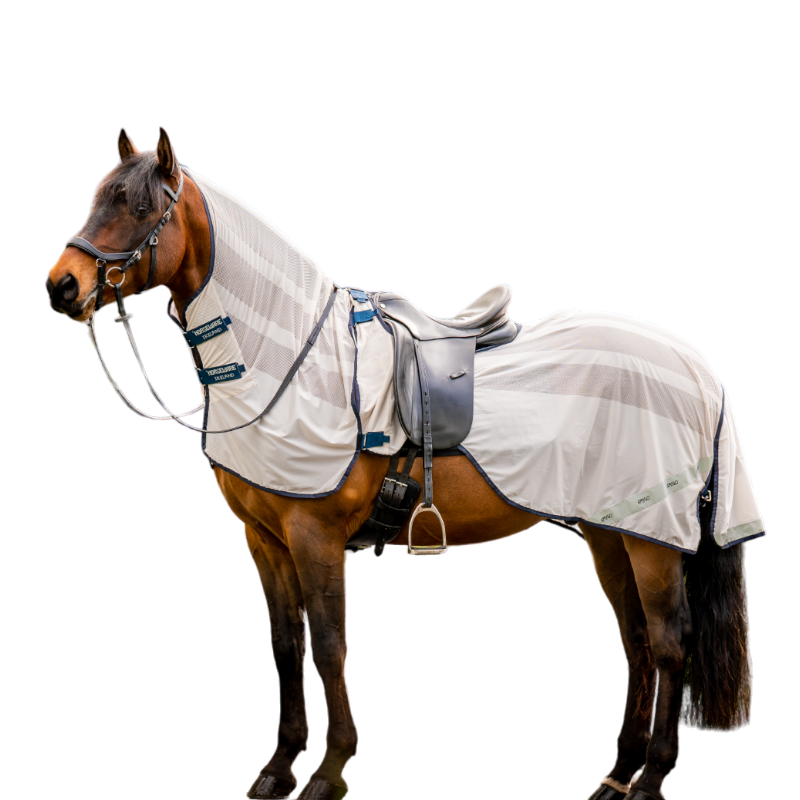 Horseware - Chemise anti-mouches Flyrider chalk/ marine
