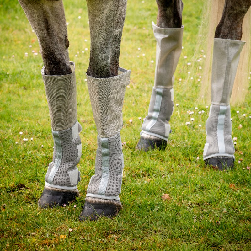 Horseware - Guêtres anti-mouches Tech-Fit Flyboot silver (x4)