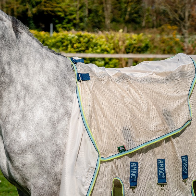 Horseware - Chemise anti-mouches Amigo Bug Buster chalk/ marine/ blue haze | - Ohlala