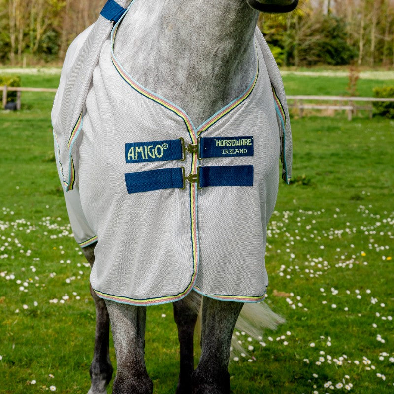 Horseware - Chemise anti-mouches Amigo Bug Rug lunar rock/ marine/ lime | - Ohlala