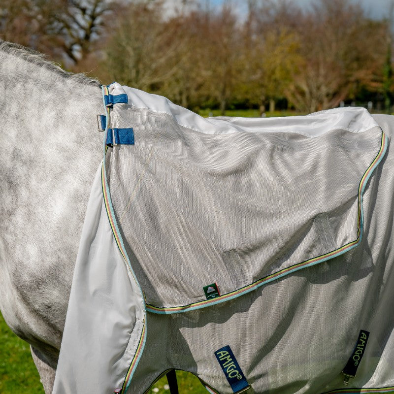 Horseware - Chemise anti-mouches Amigo Bug Rug lunar rock/ marine/ lime | - Ohlala