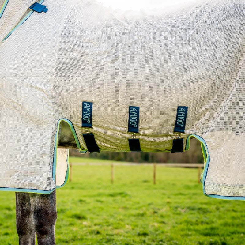 Horseware - Chemise anti-mouches Amigo Bug Buster chalk/ marine/ blue haze | - Ohlala