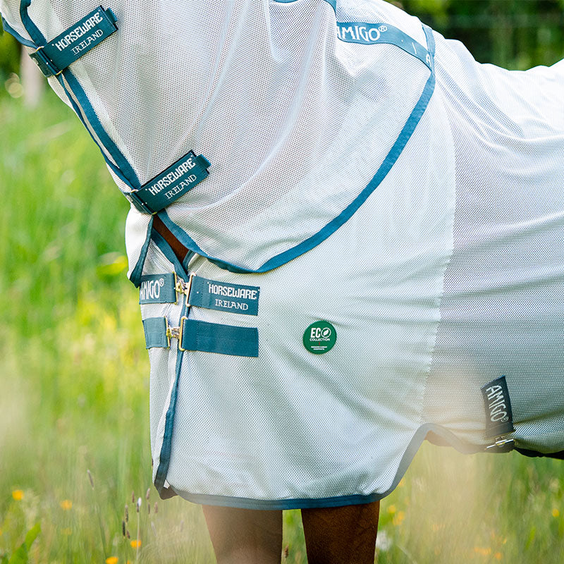 Horseware - Chemise anti-mouches Amigo Ameco Bug Bug argent/ bleu canard | - Ohlala