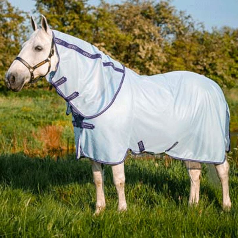 Horseware - Couverture anti-mouches Amigo Bug Rug azur blue | - Ohlala