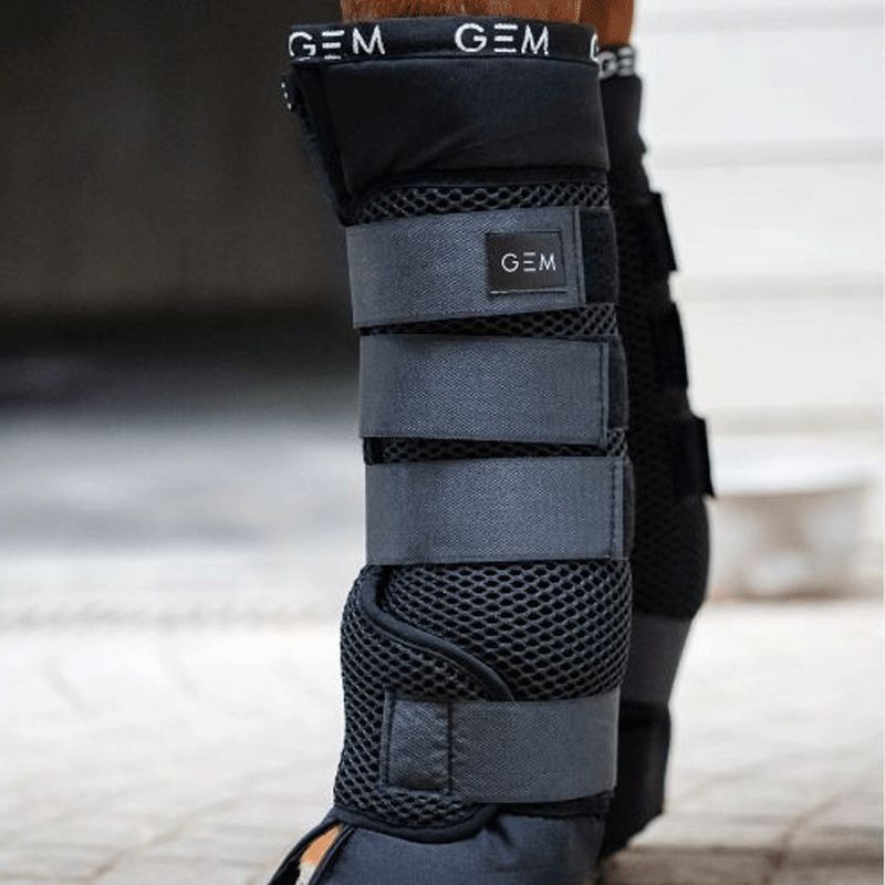 GEM Equitation - Guêtres de repos 3D mesh noir (x4)