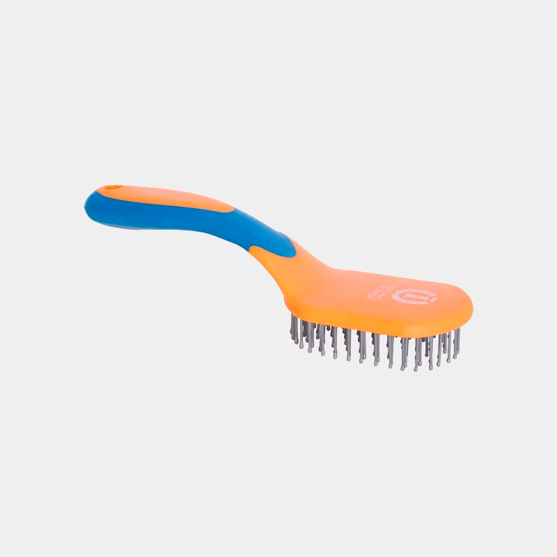 Imperial Riding - Brosse à crins Boomerang orange/ bleu | - Ohlala