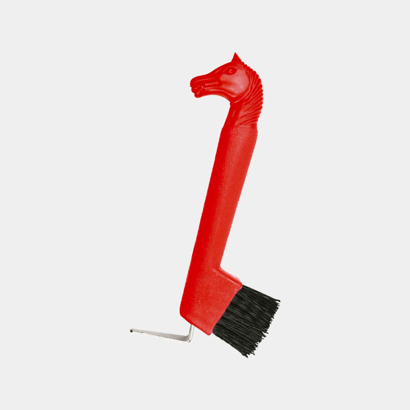 Ekkia - Cure-pieds brosse tête de cheval rouge | - Ohlala