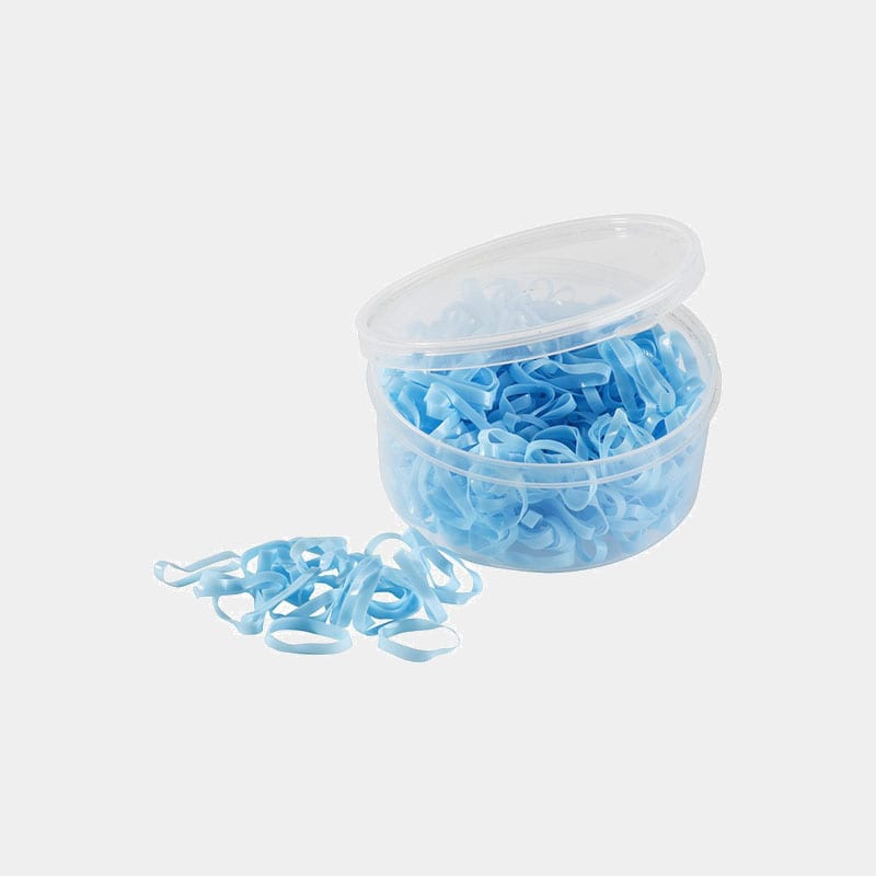 Hippotonic - 450 élastiques silicone bleu ciel | - Ohlala