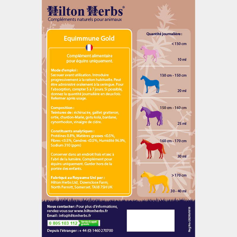 Hilton Herbs - Compléments alimentaire Système immunitaire EQUIMMUNE GOLD 1L | - Ohlala