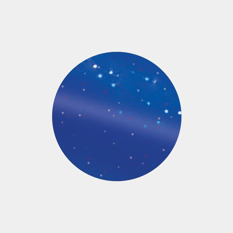 Etrille métallique ronde fluo pailleté bleu | - Ohlala