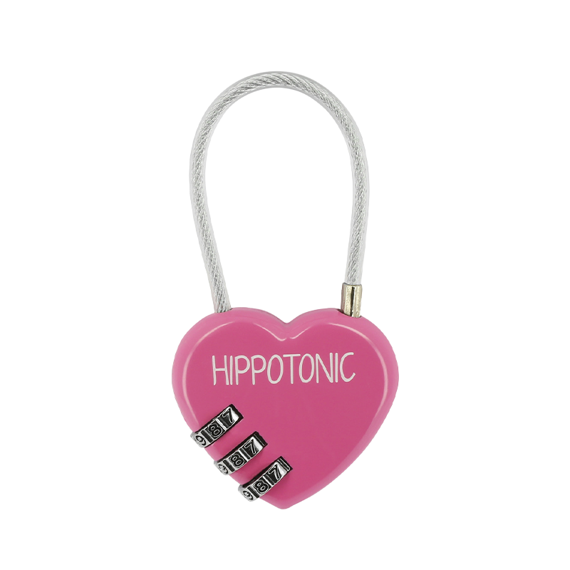 Hippotonic - Cadenas pour coffre de pansage Coeur fuschia