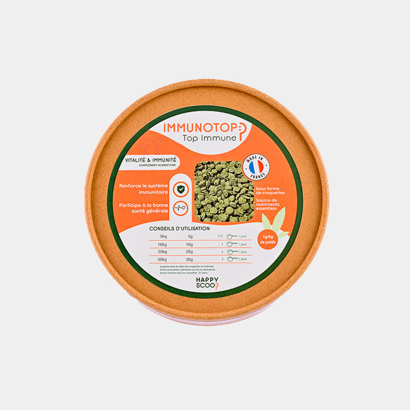 Happy Scoop - Complément alimentaire croquettes bonne santé Immunotop pour chiens