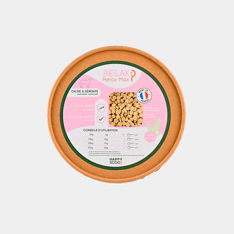 Happy Scoop - Complément alimentaire croquettes calme et sérénité Relax pour chiens