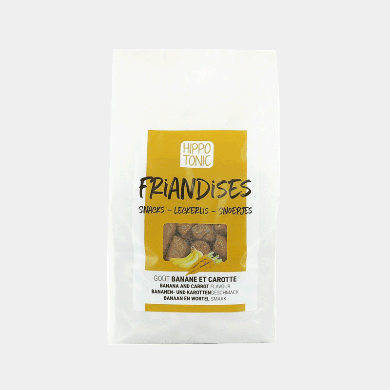 Hippotonic - Friandises pour chevaux banane et carotte 1kg