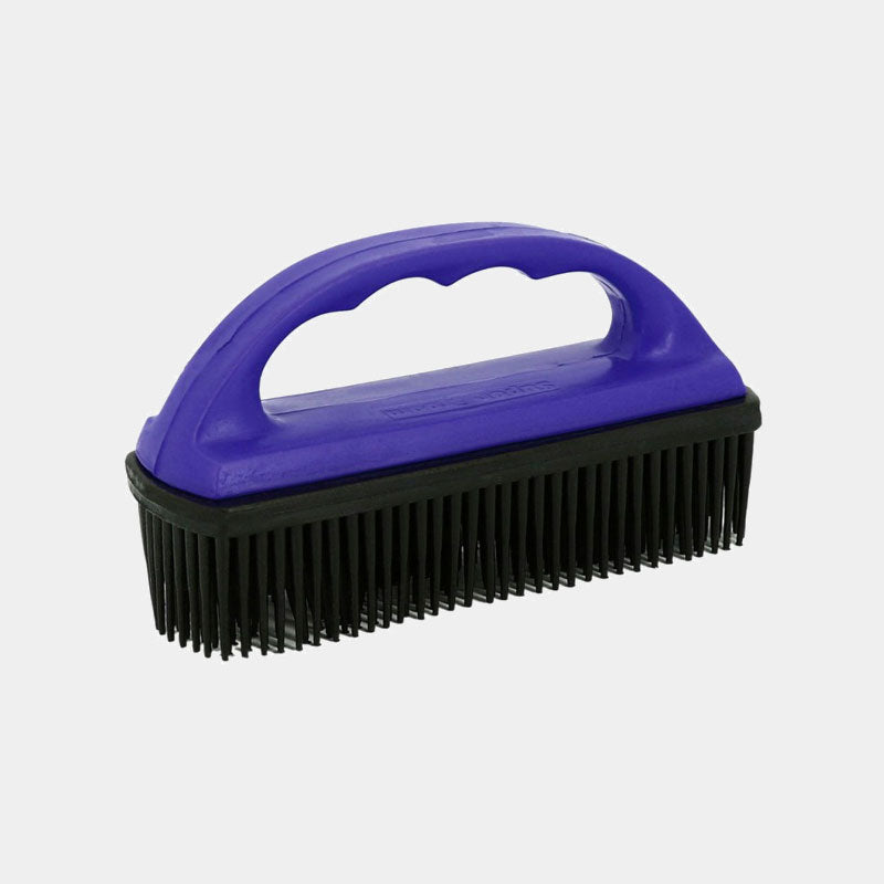 Hippotonic - Brosse en caoutchouc pour tapis noir/ bleu | - Ohlala
