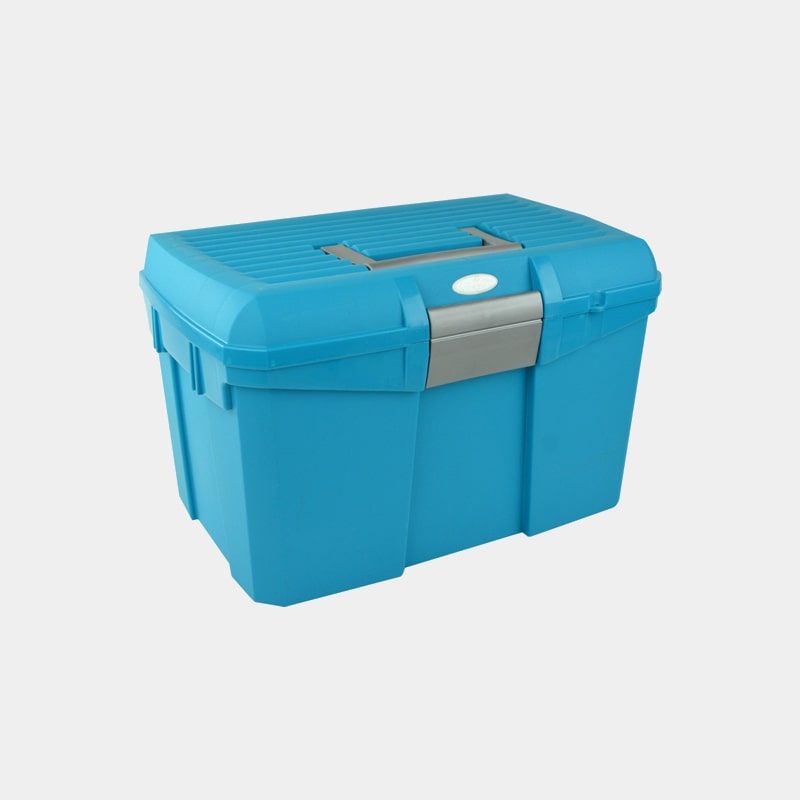 Hippotonic - Coffre de pansage turquoise/gris