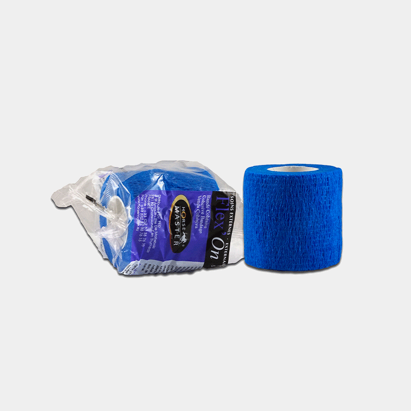 Horse Master - Bande de soin cohésive élastique multi-usage Flex'on bleu | - Ohlala