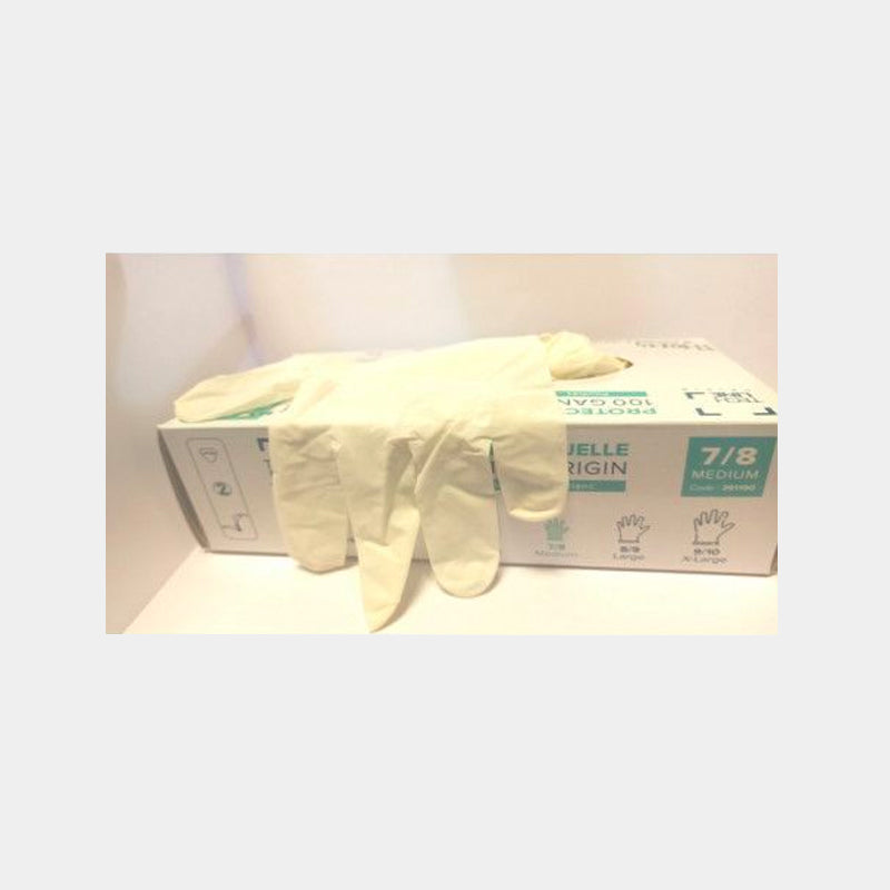 Maury - Gants d'examen et de soin en latex pré-poudrés à usage unique