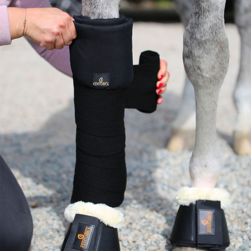 Kentucky Horsewear - Bandes de repos noir (set de 4) | - Ohlala