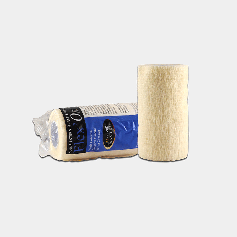 Horse Master - Bande de soin cohésive élastique multi-usage Flex'on blanc | - Ohlala