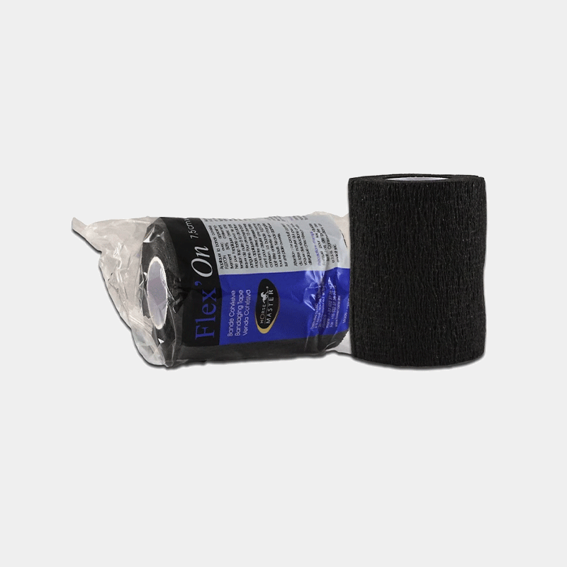 Horse Master - Bande de soin cohésive élastique multi-usage Flex'on noir | - Ohlala