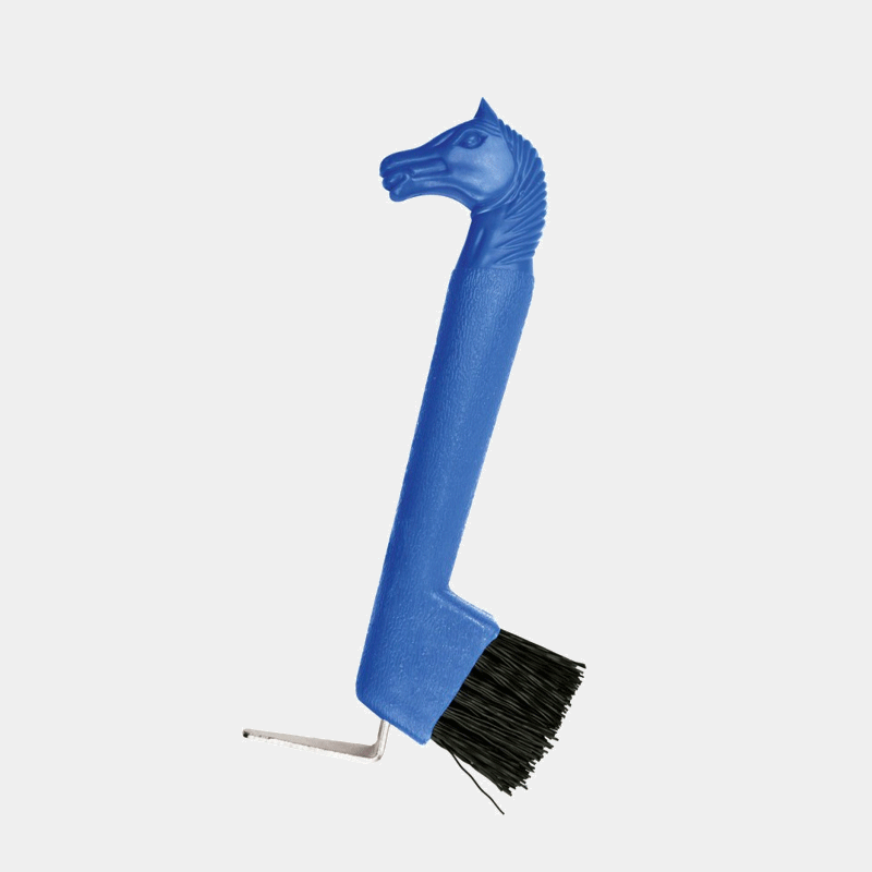 Ekkia - Cure-pieds brosse tête de cheval bleu | - Ohlala
