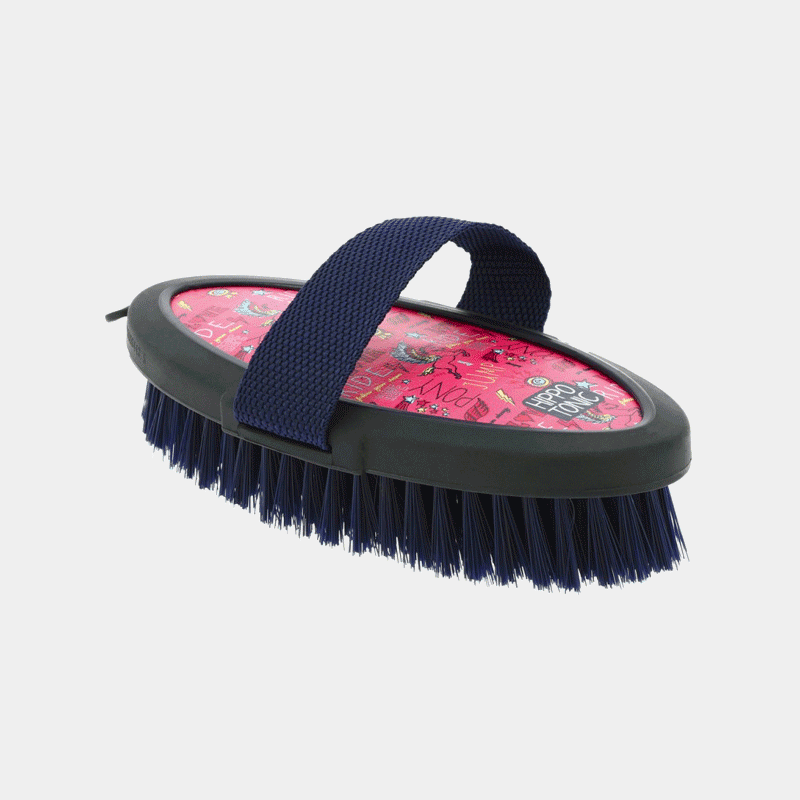 Hippotonic - Brosse douce soft fantaisie grand modèle rose | - Ohlala